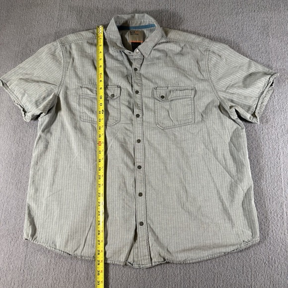 5.11 Tactical Series Shirt Mens Extra XL Gray Snap Button Down Short Sleeve - Picture 9 of 10